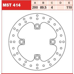 Bremsscheibe TRW MST414, 1 Stück