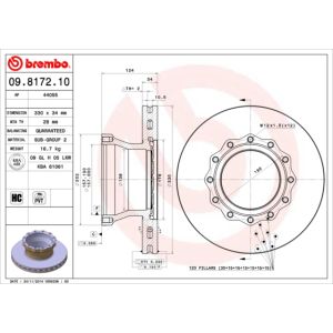 Jarrulevy BREMBO 09.8172.10