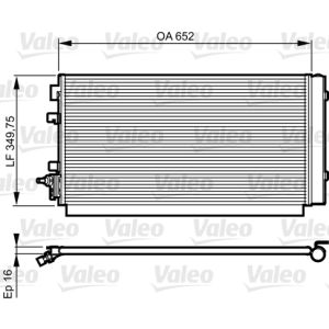 Kondensator, Klimaanlage VALEO 814187