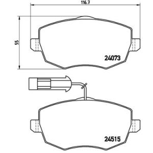 Bremsbelagsatz, Scheibenbremse BREMBO P 23 128
