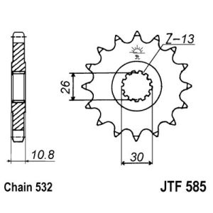 Kettenrad hinten JT JTF585,17