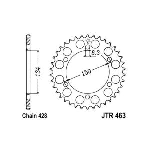 Roda dentada, corrente JT R463,46