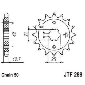 Kettenrad vorne JT JTF288,16