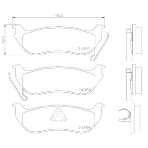 Conjunto de pastilhas de travão, travão de disco BREMBO P 37 009