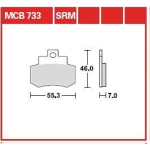 Conjunto de pastilhas de travão TRW MCB733SRM