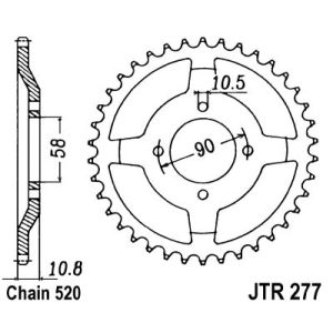 Roda dentada, corrente JT R277,41