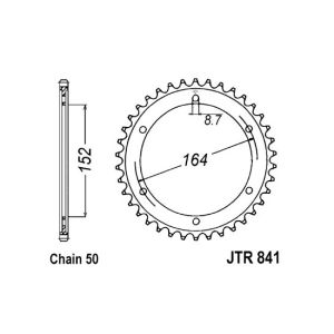 Kettenrad JT JTR841,42