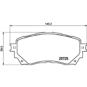 Set di pastiglie freno BREMBO P 49 048, fronte