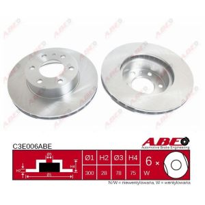 Disque de frein ABE C3E006ABE, 1 pièce