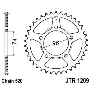 Piñón trasero JT R1209,42