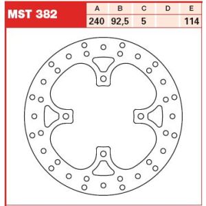 Disque de frein TRW MST382, 1 Pièce