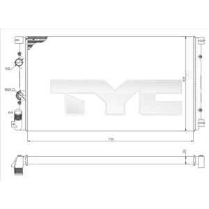Arrefecedor do motor TYC 725-0030