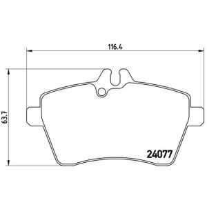 Bremsbelagsatz BREMBO P 50 054, Vorne