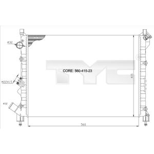 Arrefecedor do motor TYC 728-0036