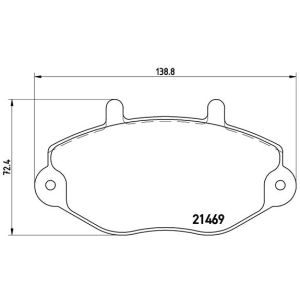 Bremsbelagsatz, Scheibenbremse BREMBO P 24 033