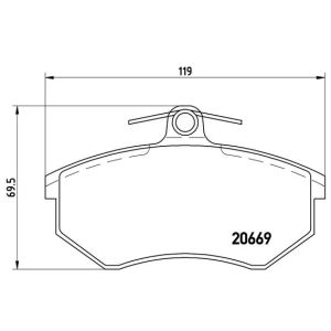 Bremsbelagsatz, Scheibenbremse BREMBO P 85 092