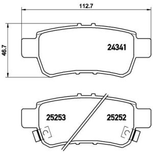 Bremsbelagsatz, Scheibenbremse BREMBO P 28 062