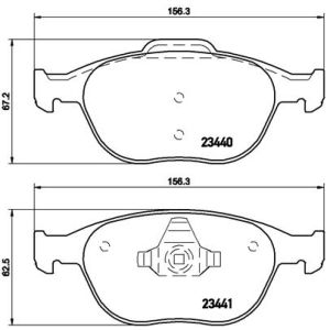 Set di pastiglie freno BREMBO P 24 058, fronte