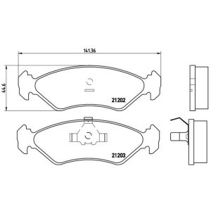 Bremsbelagsatz, Scheibenbremse BREMBO P 24 028