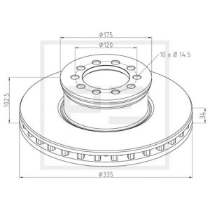 Disco freno PETERS 016.662-00A