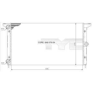 Raffreddatore motore TYC 737-0014
