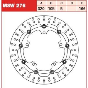 Disco de freno TRW MSW276, 1 Pieza