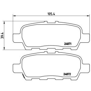 Jarrupalasarja, levyjarru BREMBO P 56 068, Takana