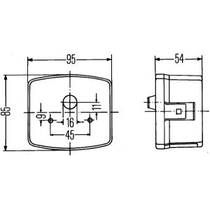 Luz intermitente HELLA 2BE 003 182-091 esquerdo