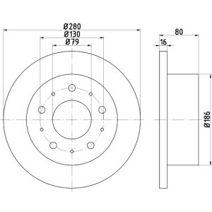 Bremsscheibe TEXTAR 92157500 hinten, voll, 1 Stück