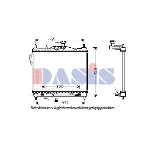 Arrefecedor do motor AKS DASIS 510027N