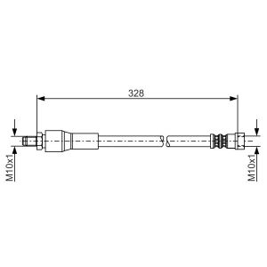 Tubo de freno BOSCH 1 987 481 001