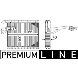 Evaporador, ar condicionado MAHLE AE 123 000P