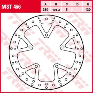 Bremsscheibe TRW MST466, 1 Stück