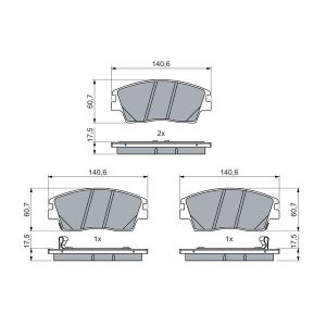 Set di pastiglie freno BOSCH 0 986 460 076