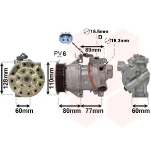 Compressor, ar condicionado VAN WEZEL 5300K626