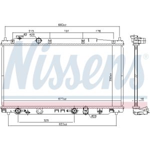 Radiador, refrigeración de motor NISSENS 681374