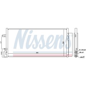 Condensator, airconditioning NISSENS 940581