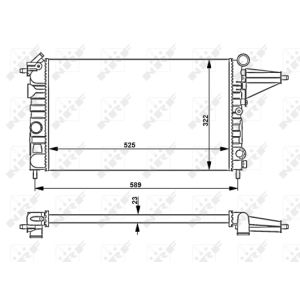 Radiator, motorkoeling NRF 58775