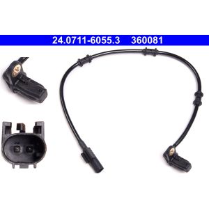 Sensor do ABS traseiro, direito ATE 24.0711-6055.3