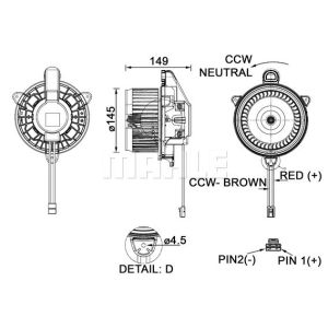 Ventilador de habitáculo MAHLE AB 277 000P