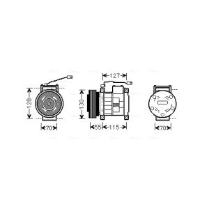 Compresor, aire acondicionado AVA COOLING JEAK032
