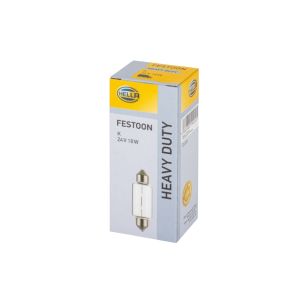 Lâmpada HELLA C18W Heavy Duty 24V, 18W, 10 peça