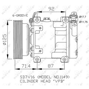 Ilmastoinnin kompressori NRF 32267