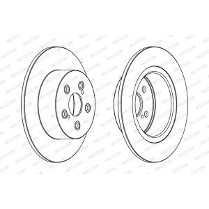 Remschijf FERODO DDF1556C achter, compleet, 2 stuk