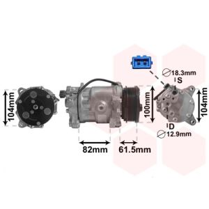 Compressor, ar condicionado VAN WEZEL 5800K167