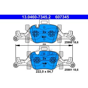 Bremsbelagsatz ATE 13.0460-7345.2, Vorne