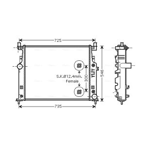 Arrefecedor do motor AVA COOLING MS2458