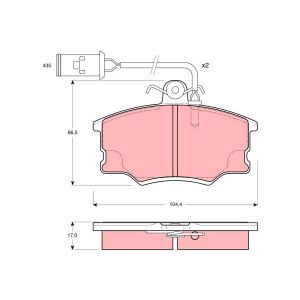 Remblokset TRW GDB1054, voor