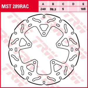Disco de travão TRW MST289RAC, 1 Peça