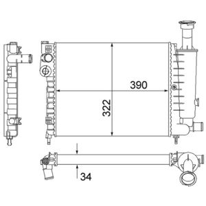 Arrefecedor do motor MAHLE CR 491 000S